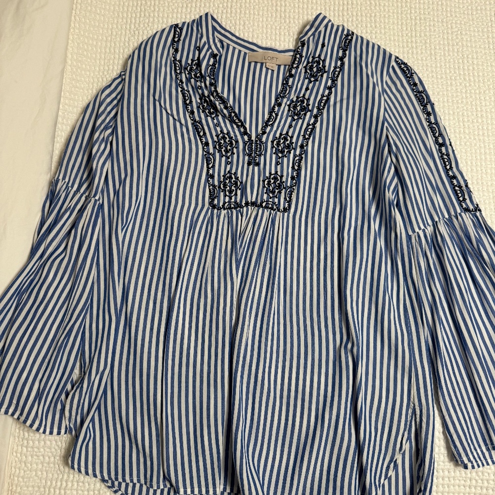 Loft Blue Stripe top